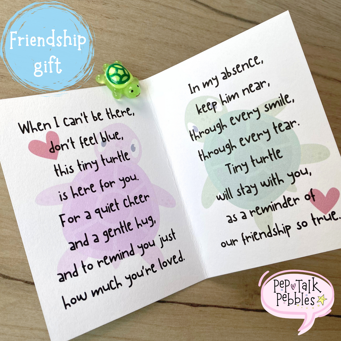 Tiny Turtle Pocket Friend, Pocket Hug Gift, Friendship Gift