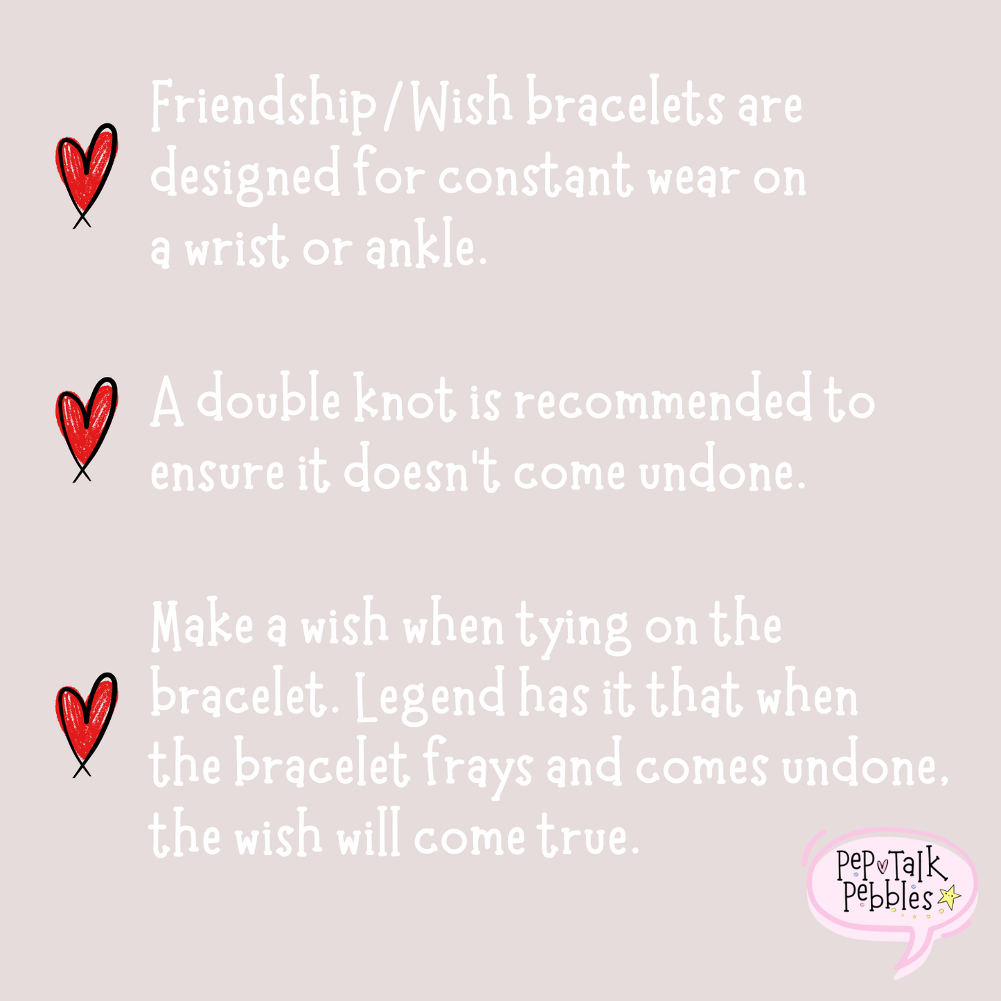 Believe Friendship/Wish Bracelet