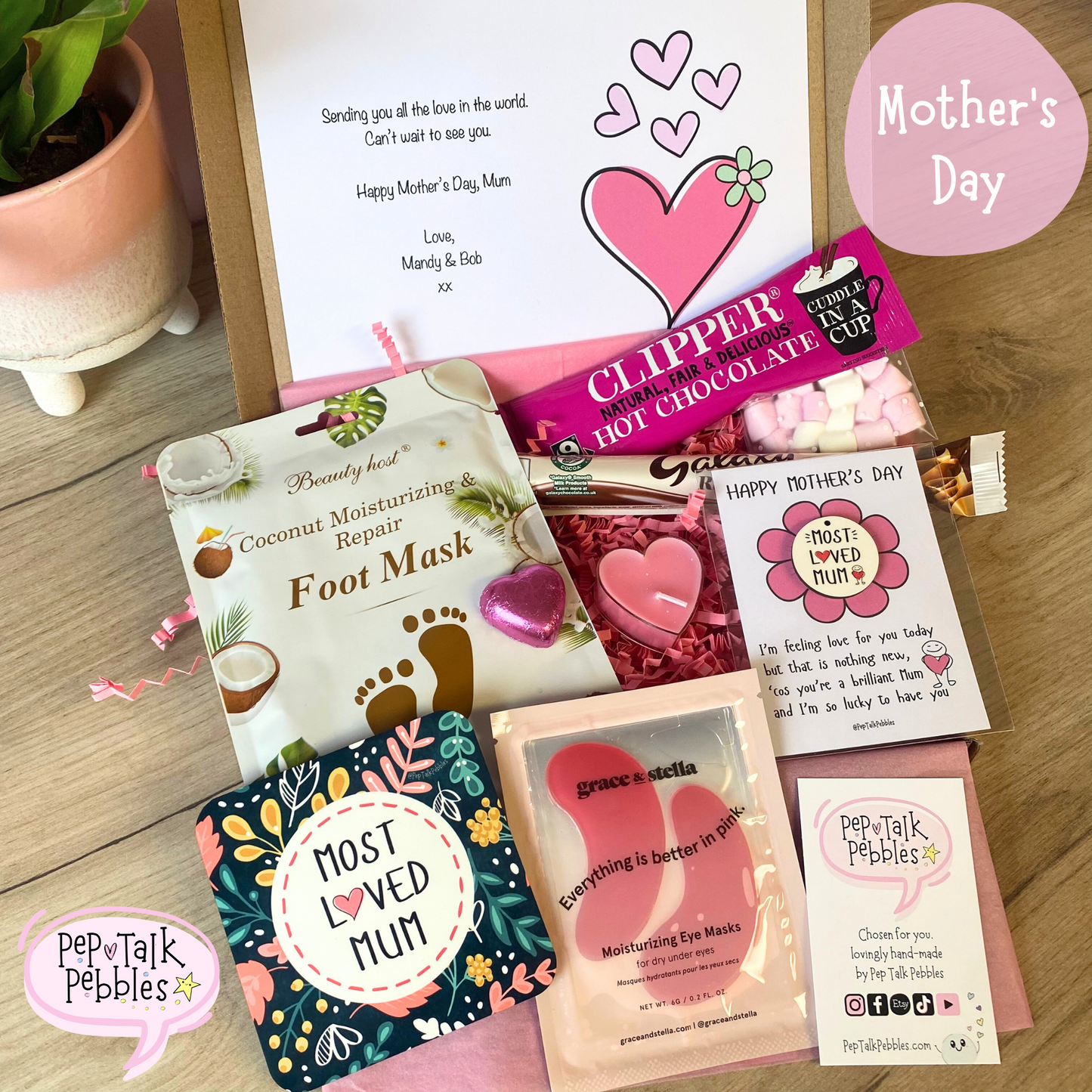 Mothers Day Hug in a Box, Pamper Gift, Personalised