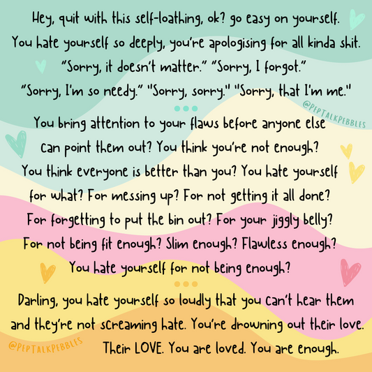 If you hate on yourself sometimes, this is for you
