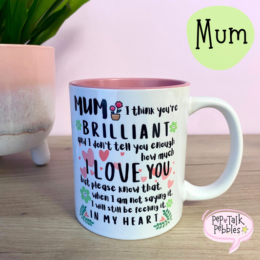 Mothers Day Gift, I Love You Mum Mug, Birthday Poem For Mum, I Love You