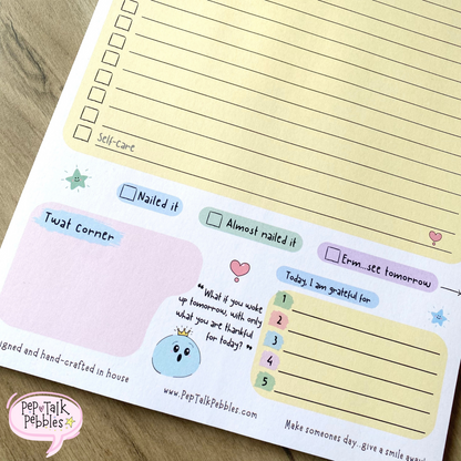 A4, To-Do List Pad 'Get Shit Done' With Gratitude List