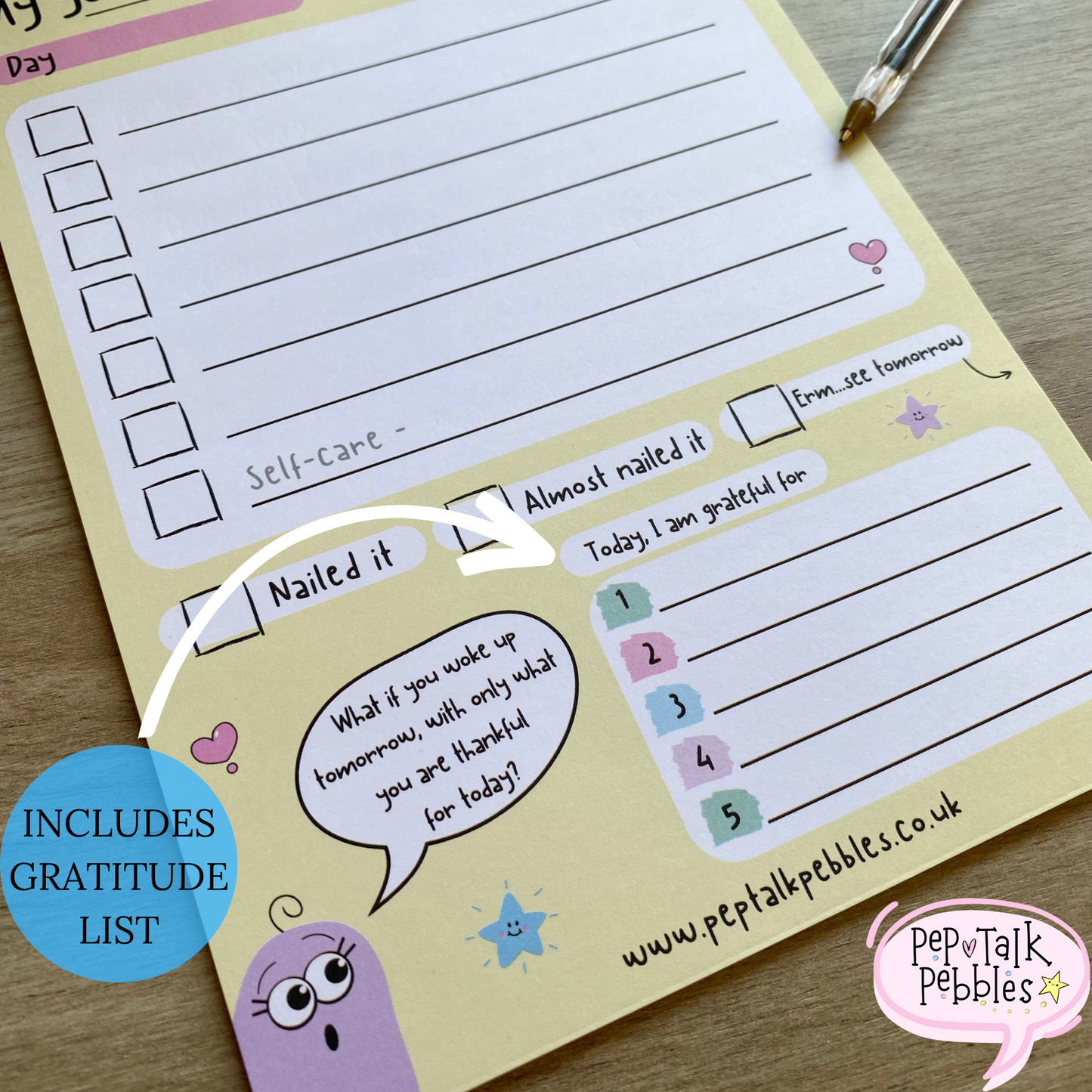 To-Do List Pad 'Get Shit Done' With Gratitude List