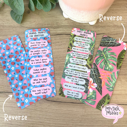 2 x Bookmarks for Journaling, Journal Prompts