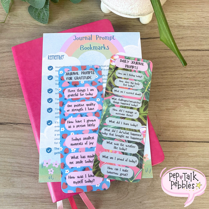 2 x Bookmarks for Journaling, Journal Prompts