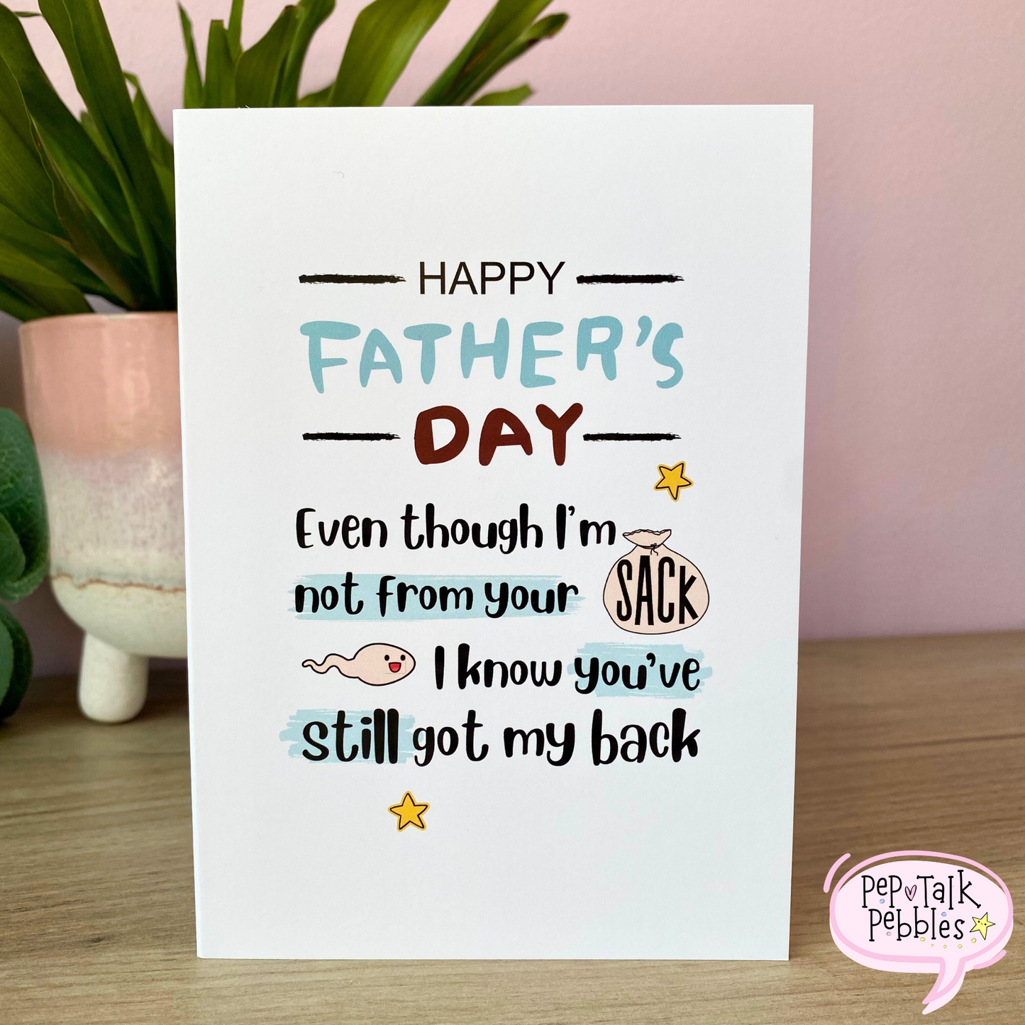 Cheeky Fathers Day Card for Step Dad or Like a Dad to me