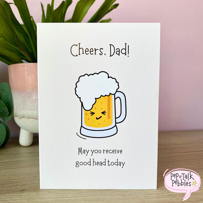 Cheers Dad, Card for Dad, Birthday or Father's Day