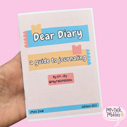 A Guide to Journaling, Self Help Zine, Self Care Mini Zine, Journal Prompts, Mental Health Gift