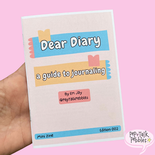 A Guide to Journaling, Self Help Zine, Self Care Mini Zine, Journal Prompts, Mental Health Gift