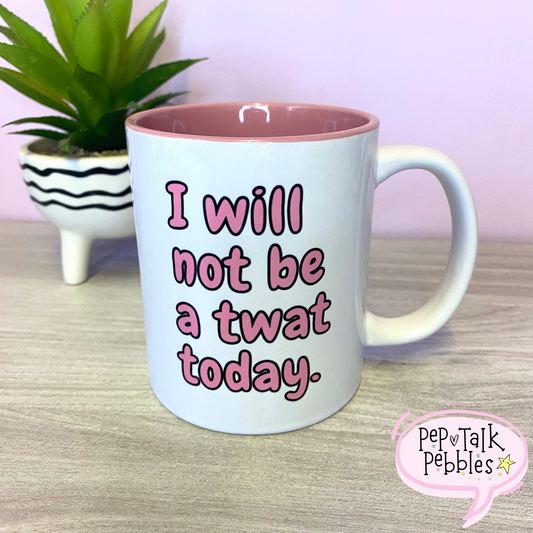 Funny Affirmation Slogan Mug, Profanity, Funny Mug, Pink