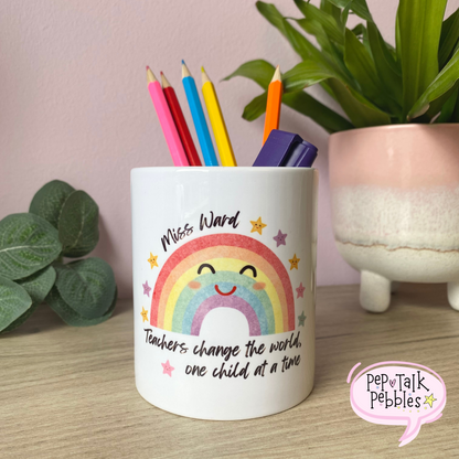 Personalised End of Term Thank You Teacher Mug/Pen/Plant Pot