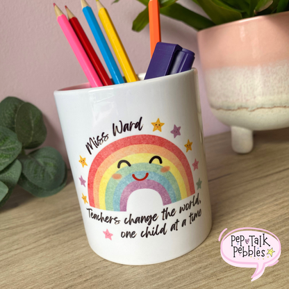 Personalised End of Term Thank You Teacher Mug/Pen/Plant Pot